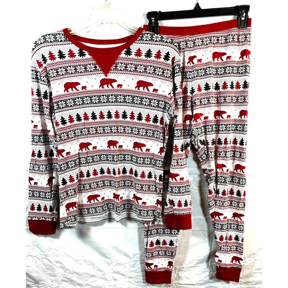 Target Men's Christmas Pajama Set – S | Festive Bear&Tree Print | 100% Cotton